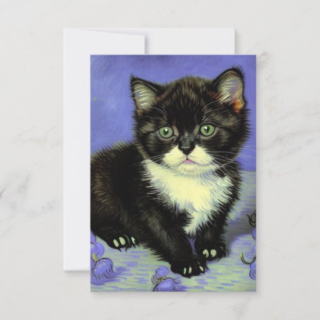 Cartons Réponse Van Gogh Tuxedo Kitten (Devant)