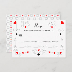Cartons Réponse Vegas Cupid's Hearts and Diamonds Mariage