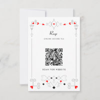 Vegas Cupid's Hearts and Diamonds Mariage QR Code