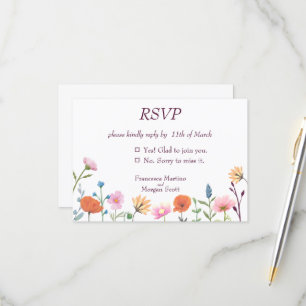 Cartons Réponse Verdure fleurie colorée classique