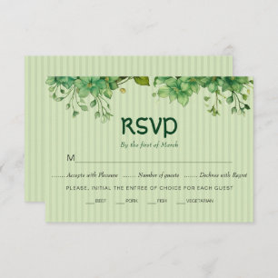 Cartons Réponse Verdure, rayures Saint Patrick's Day mariage