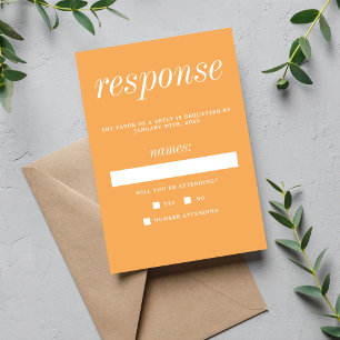 Cartons Réponse Véritable simplicité 2 Sorbet Minimaliste Mariage