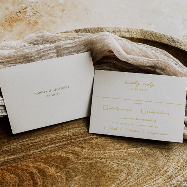 Cartons Réponse VERONA Coucher de soleil Jaune Mariage de choix de (Créateur téléchargé)