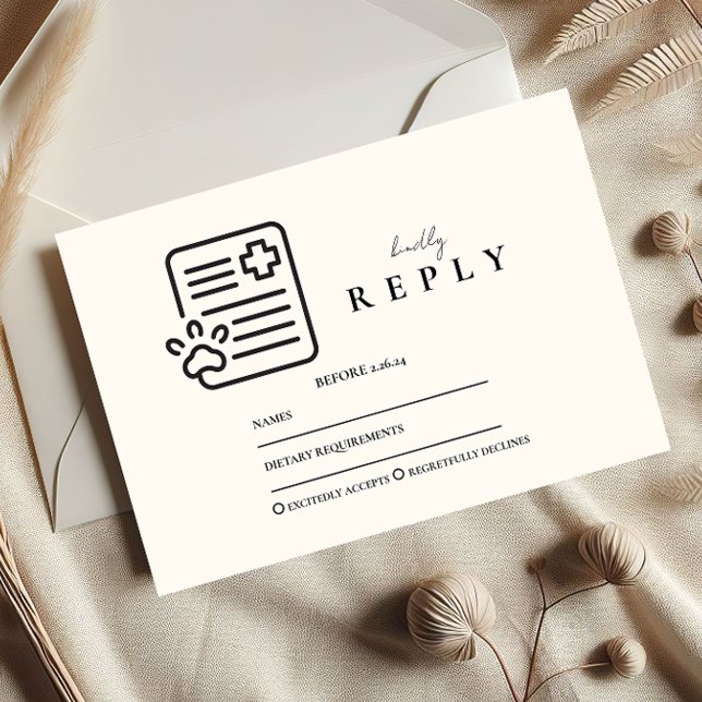 Cartons Réponse Vet Med Paw Syringe Graduation Party (Créateur téléchargé)