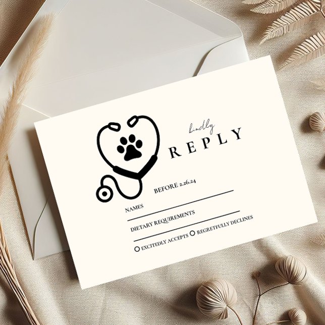 Cartons Réponse Veterinarian Graduation Party (Créateur téléchargé)