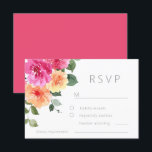 Cartons Réponse Vibrant toutes les saisons Aquarelle Floral Mariag<br><div class="desc">Vibrant All Seasons Watercolor Floral Wedal RSVP Card Voir les faire-part de mariage et objets correspondants dans Niche and Nest Store</div>