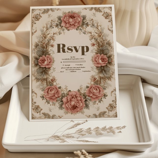 Cartons Réponse Victorian Royal Elegance Mariage (Créateur téléchargé)
