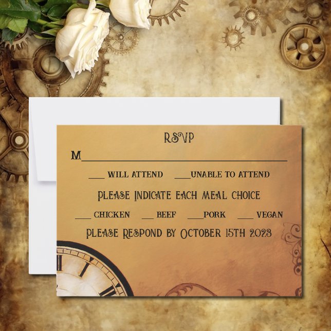 Cartons Réponse Victorian Steampunk Elegance Mariage (Créateur téléchargé)