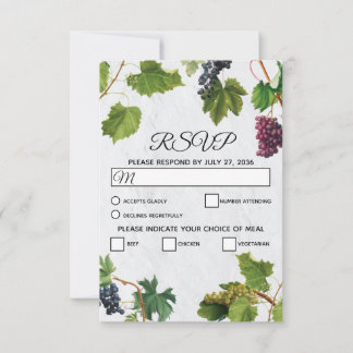 Cartons Réponse Vignoble de raisins Méditerranée Grec Mariage