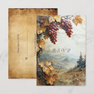 Cartons Réponse Vignoble de vignes de vigne aquarelle