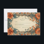 Cartons Réponse Vintage Art Nouveau Floral Mariage<br><div class="desc">Assurez-vous que vos invités peuvent répondre avec style avec notre carte RSVP Mariage Art Nouveau Floral Halloween. Cette carte au design exquis allie le raffinement intemporel de l'Art Nouveau à la romance sombre d'Halloween, ce qui en fait un complément parfait à votre suite de papeterie mariage d'inspiration gothique. Avec des...</div>