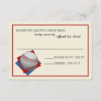 Cartons Réponse Vintage Baseball Bar Mitzvah Répondre