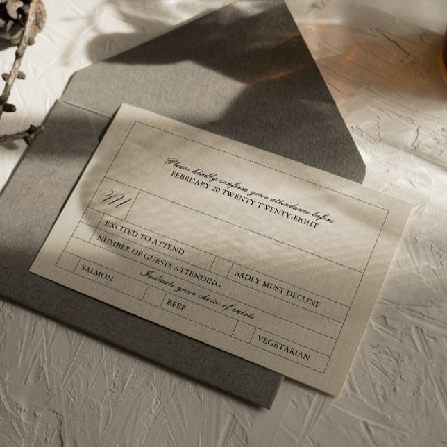 Cartons Réponse Vintage Étiquette simple et moderne (Créateur téléchargé)