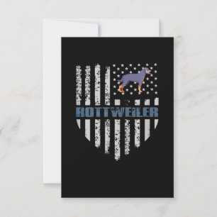 Cartons Réponse Vintage Flag American Rottweiler