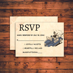 Cartons Réponse Vintage Retro Juste Marié Couple Russe Mariage