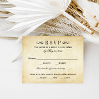 Vintage Rustic Black Flourish Mariage