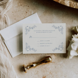 Cartons Réponse Vintage Rustique Mariage de cadre