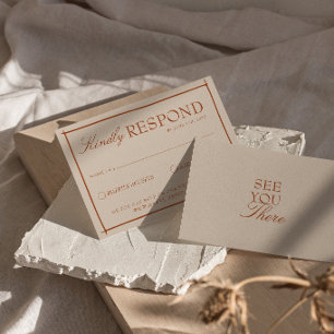 Cartons Réponse Voile Éthéré Élégant Bohème Mariage Chic Ancien Ar