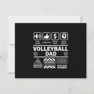 Cartons Réponse Volleyball papa drôle Contenu du père du sport