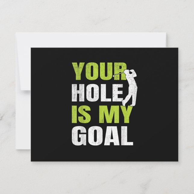Cartons Réponse Votre Trou Est Mon Objectif - Golf Player Humour d (Devant)