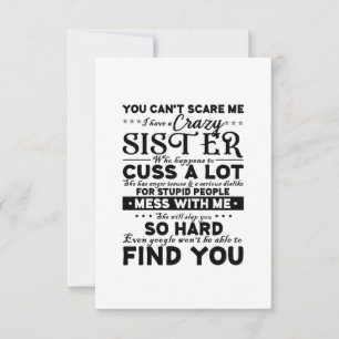 Cartons Réponse Vous Ne Pouvez Pas Me Faire Peur J'Ai Une Fou Soeu