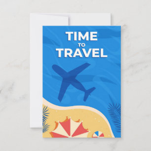 Cartons Réponse Voyage Art Time To Travellers