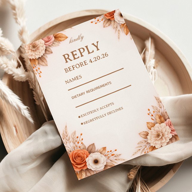 Cartons Réponse Warm Autumn Floral Response (Créateur téléchargé)