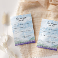 Watercolor Mountain Lavender Mariage moderne