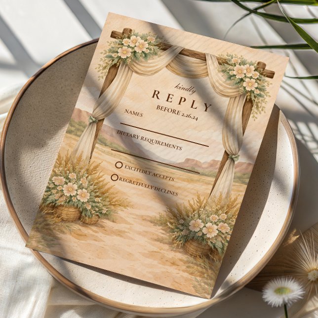 Cartons Réponse Western Desert Arch Wedding (Créateur téléchargé)