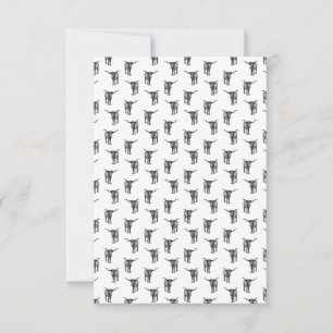 Cartons Réponse Western Texas Longhorn Bull CUSTOM BG COLOR