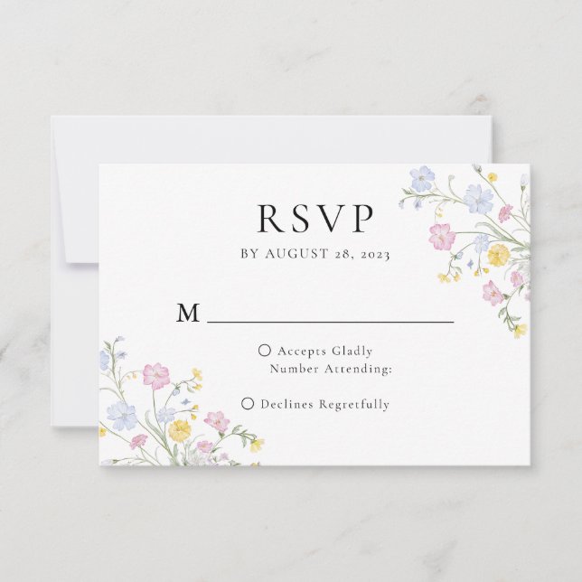 Cartons Réponse Whimsical Elegant Rococo Floral Crest Wedding (Devant)
