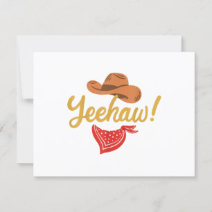 Cartons Réponse Yeehaw Cowboy Cowgirl Western Country Rodeo