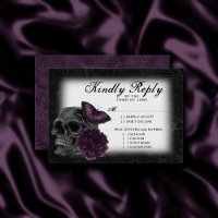Zodiac Magie | Plum violet foncé Roses de crâne go