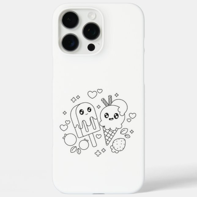 Cartoon animal mignon iPhone 16 pro max Coque (Verso)