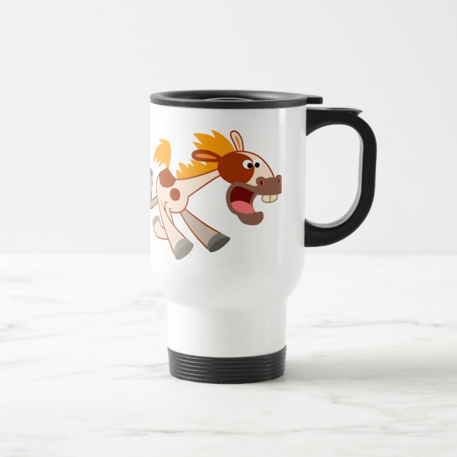 Cartoon animé Pinto Horse Commuter Mug (Droite)