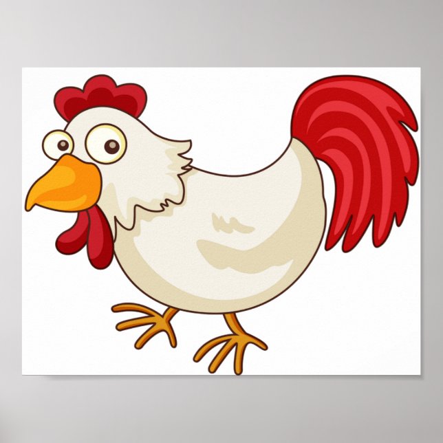 Cartoon Chicken Poster (Devant)