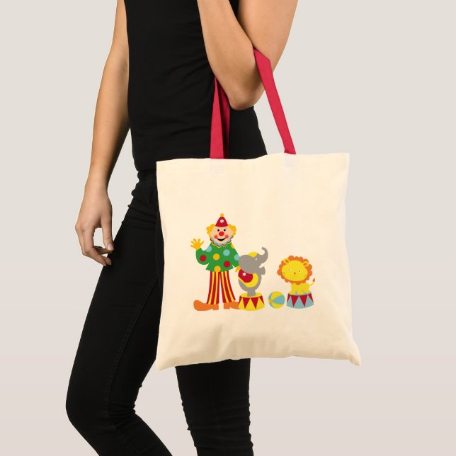 Cartoon Circus Sac fourre-tout Clown et Animaux (Devant (produit))