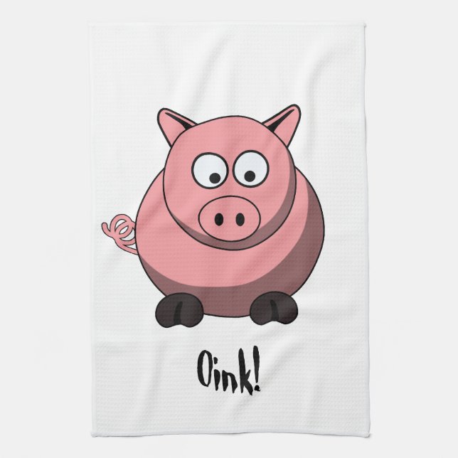 Cartoon Cochon américain MoJo Serviettes de cuisin (Vertical)
