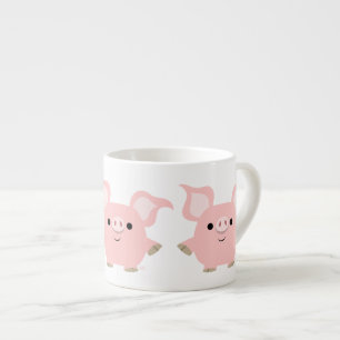Cartoon court mignon Cochon Espresso Mug