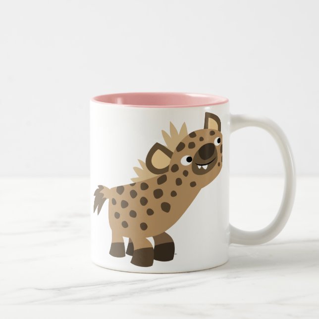 Cartoon Curieux Cute Hyena Mug (Droit)