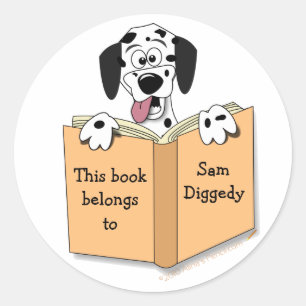 Cartoon Dalmatien Chien Stickers Plaque Modèle