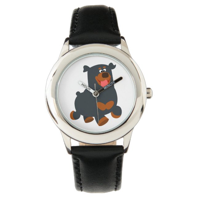 Cartoon de jeu mignon Montre Rottweiler (devant)