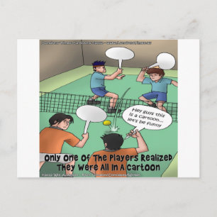 Cartoon de tennis drôle T-shirts Cartes Cadeaux et