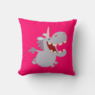 Cartoon de Toothy mignonne Coussin Unicorn