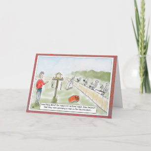 Cartoon d'écureuil amusant Carte de voeux d'annive