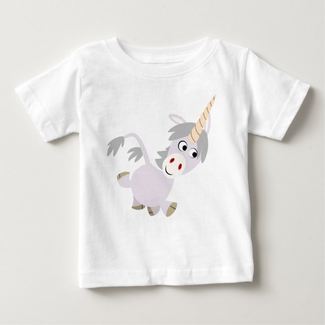 Cartoon Facétitif Cute Unicorn Baby T-Shirt (Devant)