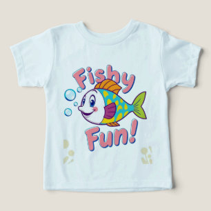 Cartoon Fishy Fun Fish T-Shirt pour enfants