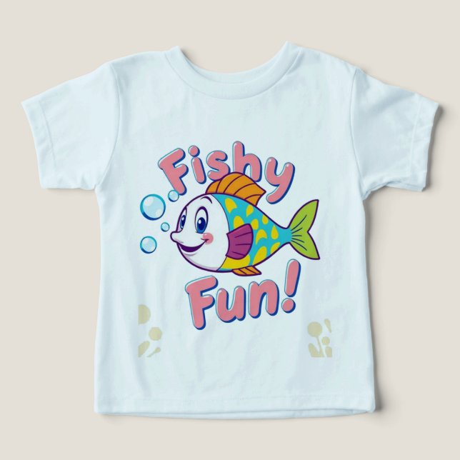Cartoon Fishy Fun Fish T-Shirt pour enfants (Design Recto)