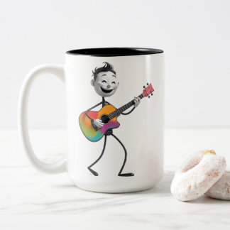 Cartoon Guitarist Mug