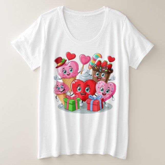 Cartoon Heart & Sweet amis valentine's day (Design devant)
